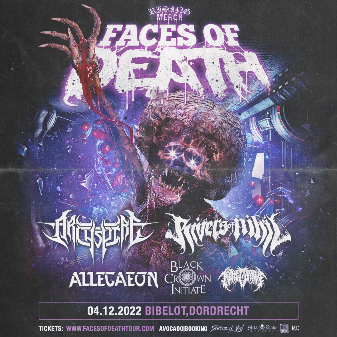 𝗕𝗘𝗩𝗘𝗦𝗧𝗜𝗚𝗗: @facesofdeathtour op zondag 4 december | Ook dit jaar is er een pakket aan bands die geen metalhead kan weerstaan. Death, progressive, black, technical en melodic metal in één line-up op deze heavy avond. 💀

bibelot.net/agenda/faces-o…