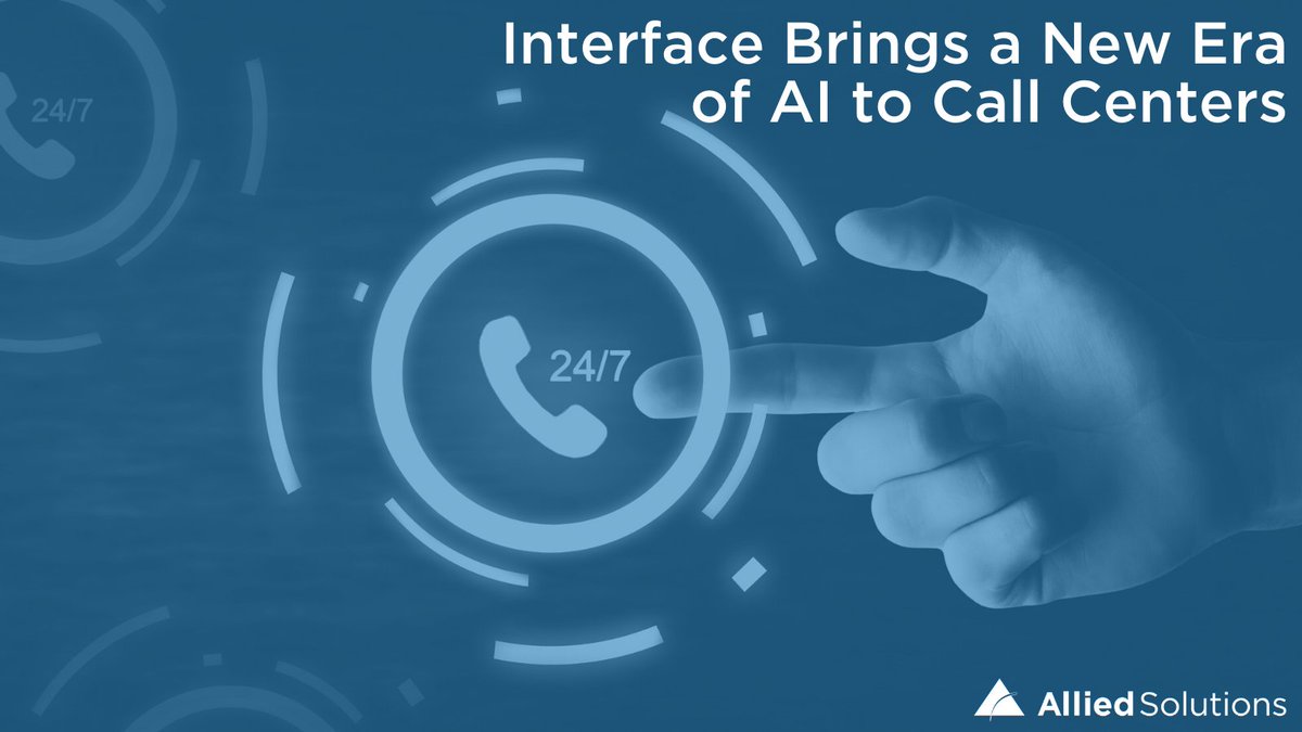 alliedsolutions's tweet photo. Our award-winning solution powered-by Interface has been referred to as a “game-changer” for its ability to transform a financial institution’s call center from a cost center to a revenue center. https://t.co/EIM1Lnfz6d
#InterfaceAI #AlliedSolutions https://t.co/Z4BdE58iAN
