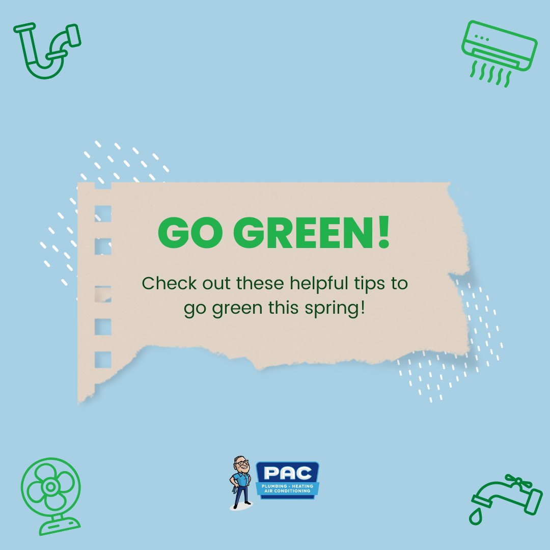 PACPlumbing's tweet photo. Green-up your home's systems this spring! Check out these tips to help get you started: https://t.co/ytGR8darK5 https://t.co/TP4W6ymDvP