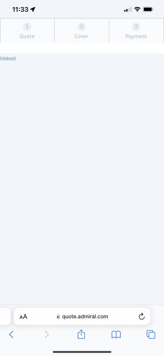 sruk1990's tweet photo. @AdmiralUK why can’t I generate a multicover quote online? I’ve been trying for the past 3 days and all I get is this when I’ve answered all the Qs and attempt to get a quote. https://t.co/rbkTqCQ7k1