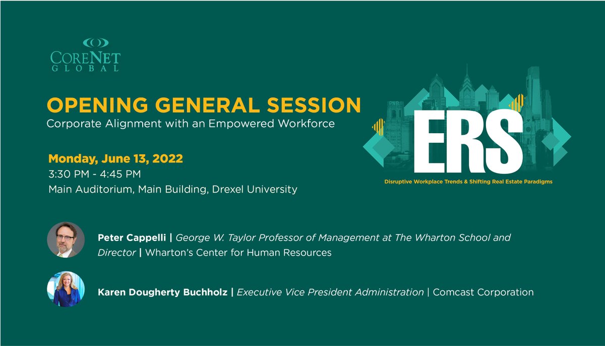 CoreNetERS's tweet photo. Calling All End Users - Register Today for ERS and Hear From our Opening General Session Speakers and More!
For more information on this session and to register, please visit: https://t.co/uFRz7btT39
#CoreNetERS22
#DisruptiveWorkplaceTrends https://t.co/MBItIDAhA4