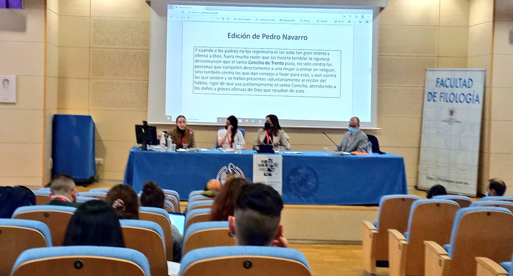 culturasucm's tweet photo. "Entréme donde no supe". El verso místico resulta muy adecuado para las @XJornadasUCM... María, Beatriz y Enrique, doctorandos de @FilologiaUCM, ofrecen brillantes ponencias. Estudian a tres grandes visionarias y escritoras (María de Ajofrín, la santa Juana y María de San José) https://t.co/jorVPu1Kmi