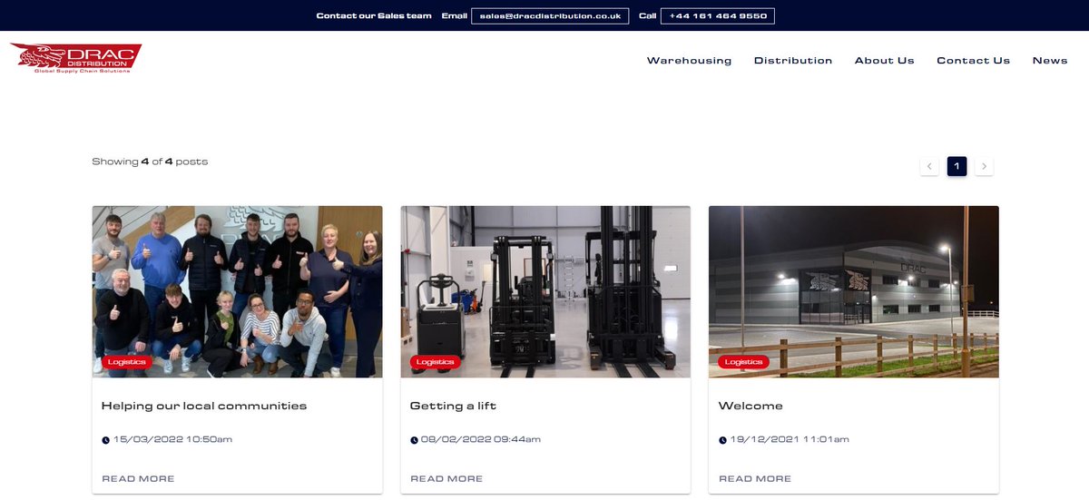Welcome to Drac Distribution Limited brand new website. You can read all about our latest news on the website blog. See link below.
lnkd.in/d-WwHCzK
#warehouse #storage #newwebsite #blog