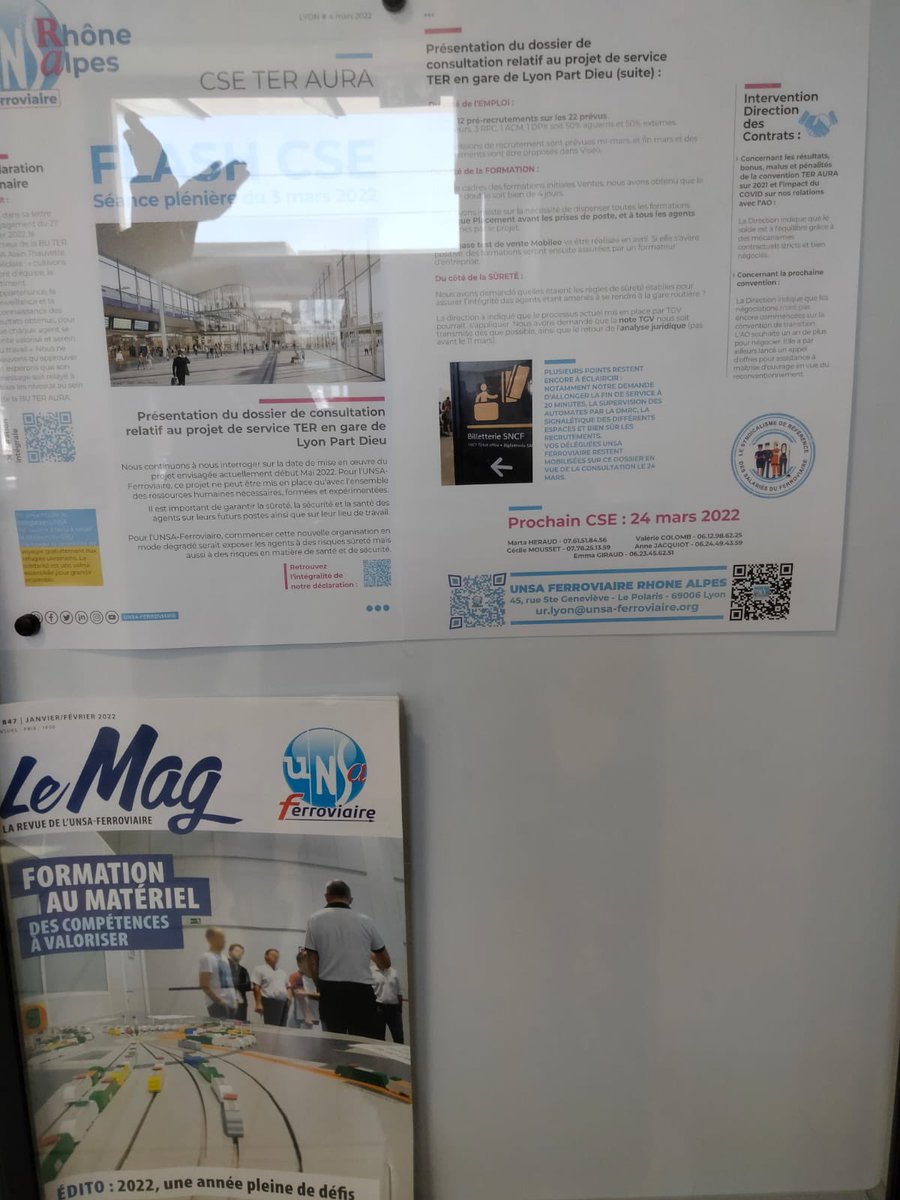 ra_unsaferro's tweet photo. Nos militants @ra_unsaferro sur le terrain toute l’année ! 
Retrouvez les dernières actualités #TER sur le périmètre @SNCFTERAURA avec Xavier &amp; David, et périmètre Matériel au TI de Venissieux avec Julien 👍🏻 ! 

Toi aussi, deviens militant.e @ra_unsaferro ! https://t.co/qJ4i0mRs4A