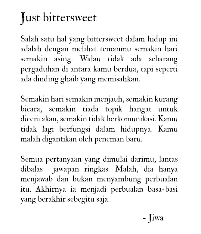 MustaqimJiwa's tweet photo. The sad part of growth is losing friends
you thought would always be around. https://t.co/zfxK1Pmeeh
