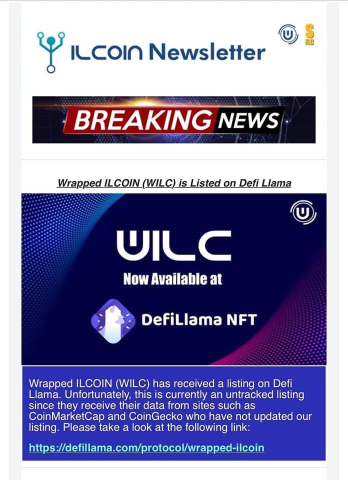 Did you miss any news about #ILCOIN #WILC or #SILC? Subscribe to our newsletter and find out about the most important news of the week! 

ilcoinnewsletter.aweb.page/p/8cf81939-856…