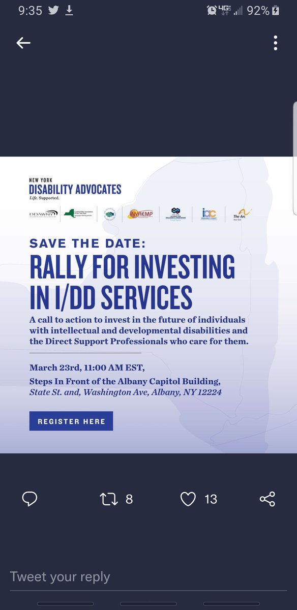 DDAWNY_'s tweet photo. HAPPENING TODAY AT 11AM
Steps of the Capitol
@NickReisman @sarbetter Hey Susan and Nick, I'm sure you received the release on from @NYDisabilityAdv . We are expecting a good turnout of advocates and elected officials.  Hope you can cover. Thank you! https://t.co/aOve4LRTht
