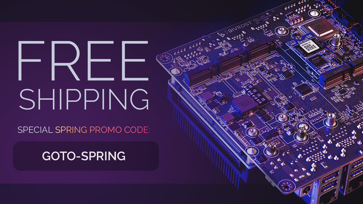 Spring freshness has arrived in the world of enterprise SFF #IoT #machinevision systems! Use this #promocode and enjoy free shipping on all products from bivrost.pro
#FreeShipping
