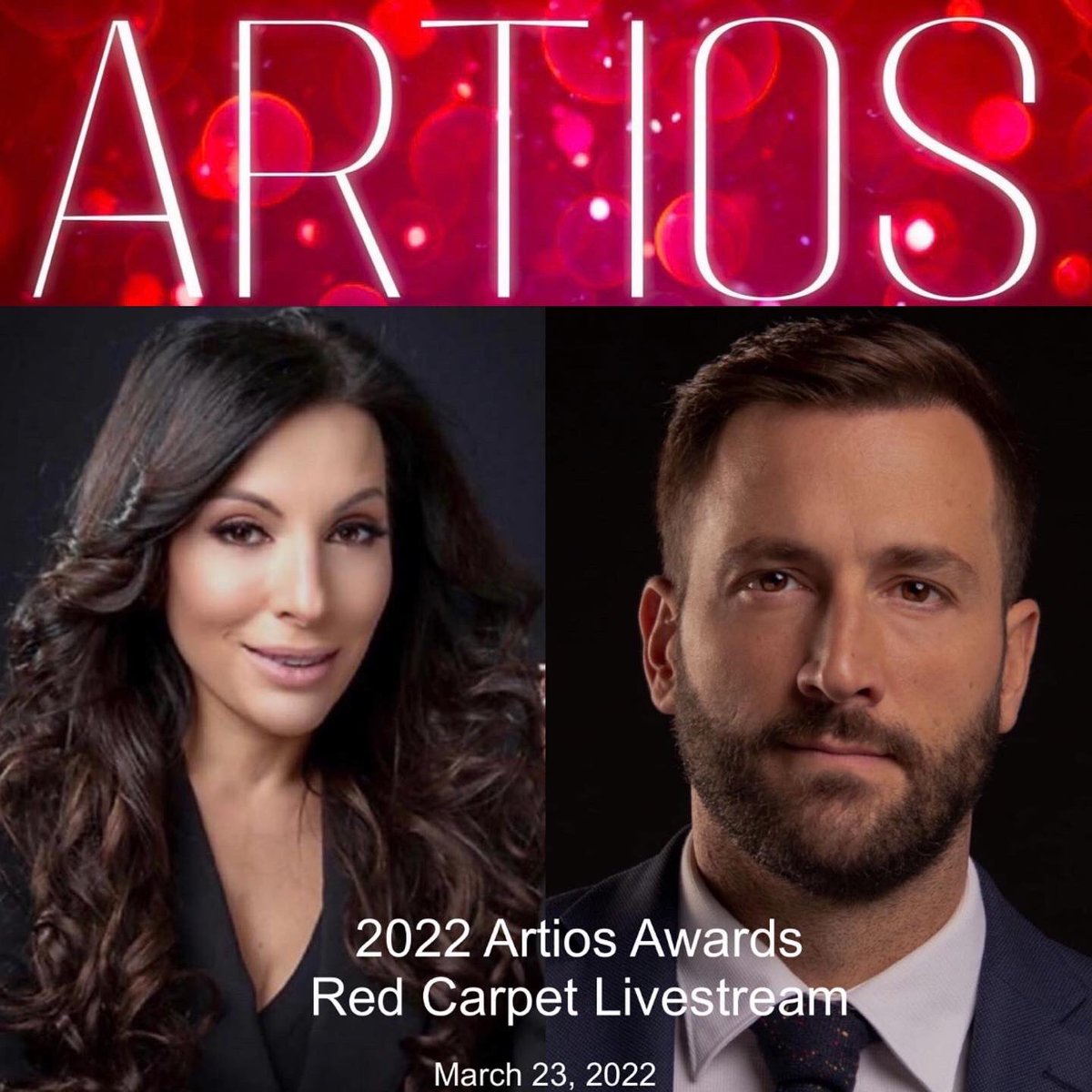 NatashaGargiulo's tweet photo. Join us tonight for The Casting Society of America’s #ARTIOS AWARDS 🎭🤩
Red Carpet Live Stream event hosted by @castingworkbook @NatashaGargiulo & @rodrigorecipes starts at 2:30 PST/ 5:30 EST w/ special guests 🌍 & casting director nominees 🎬
Link https://t.co/sCPWgtojW1 https://t.co/DmEsYGGSz7