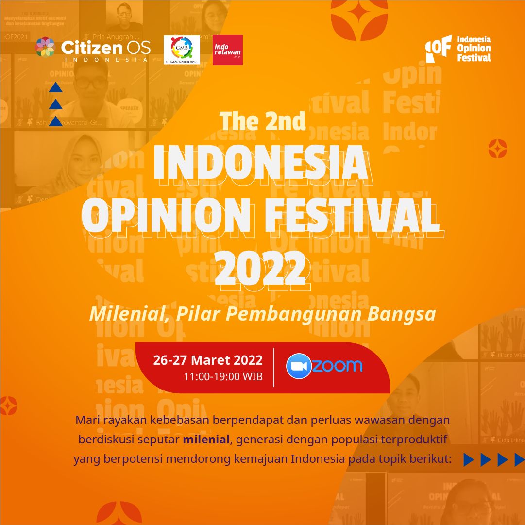 SonoraFM92's tweet photo. Mari berdiskusi seputar milenal di The 2nd INDONESIA OPINION FESTIVAL 2022 - Milenial Pilar Pembangunan Bangsa!🎉 🎉 

Link Pendaftaran: https://t.co/YM4HIEhTy7   

#Demokrasi #Milenial #IndonesiaOpinionFestival #Milenial #Indorelawan  #MilenialPilarPembangunanBangsa #CitizenOS https://t.co/DsdtZQfeqS