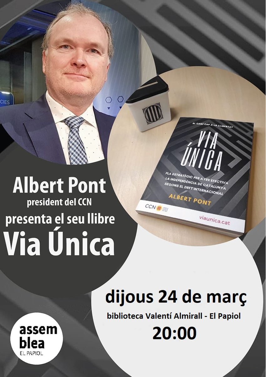 Us convidem a la propera presentació del pla estratègic per a recuperar Catalunya. Feu-ne RT