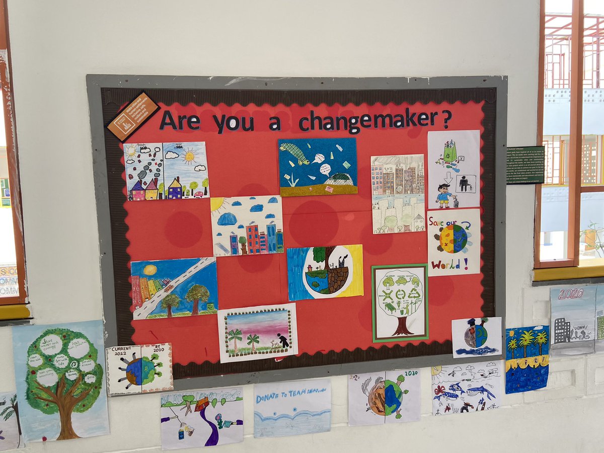 Year 5 Ss worked around SDG11 and painted the actions all humans should take to become change makers. Have you done your bit? <a href="/mrjonesteaches/">Mr. Jones</a> <a href="/Shef_bg/">Shefali Bagai</a> <a href="/TBS_Delhi/">TBS Delhi</a>