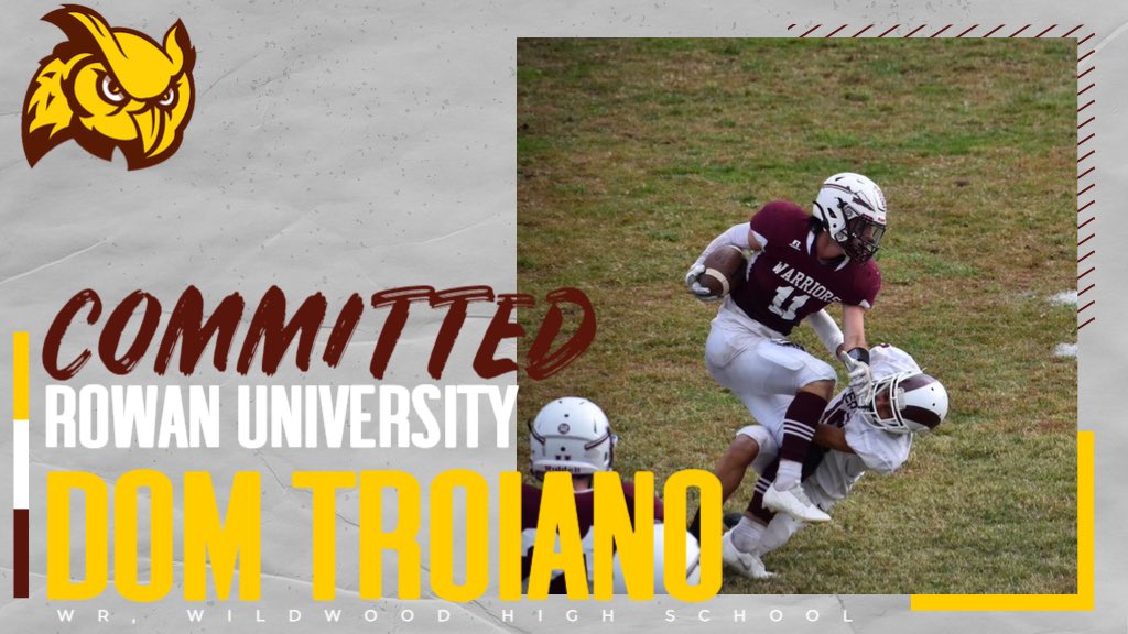 Rowan_Football's tweet photo. Welcome Dom Troiano, WR Wildwood! #goprofs https://t.co/OdggMQ3Fg8