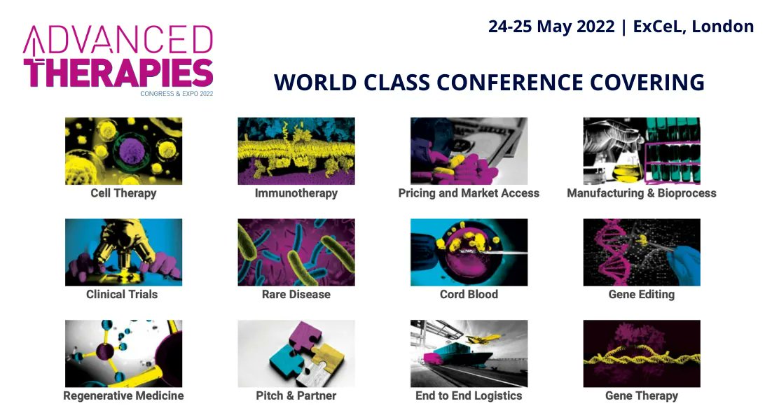 World class conference covering 🎙

With a lot on offer at Advanced Therapies 2022, we would advise you start planning your day in advance using our agenda. It will be a very buzzing conference, with new speakers still being added.

Get planning - buff.ly/3CNYXLK