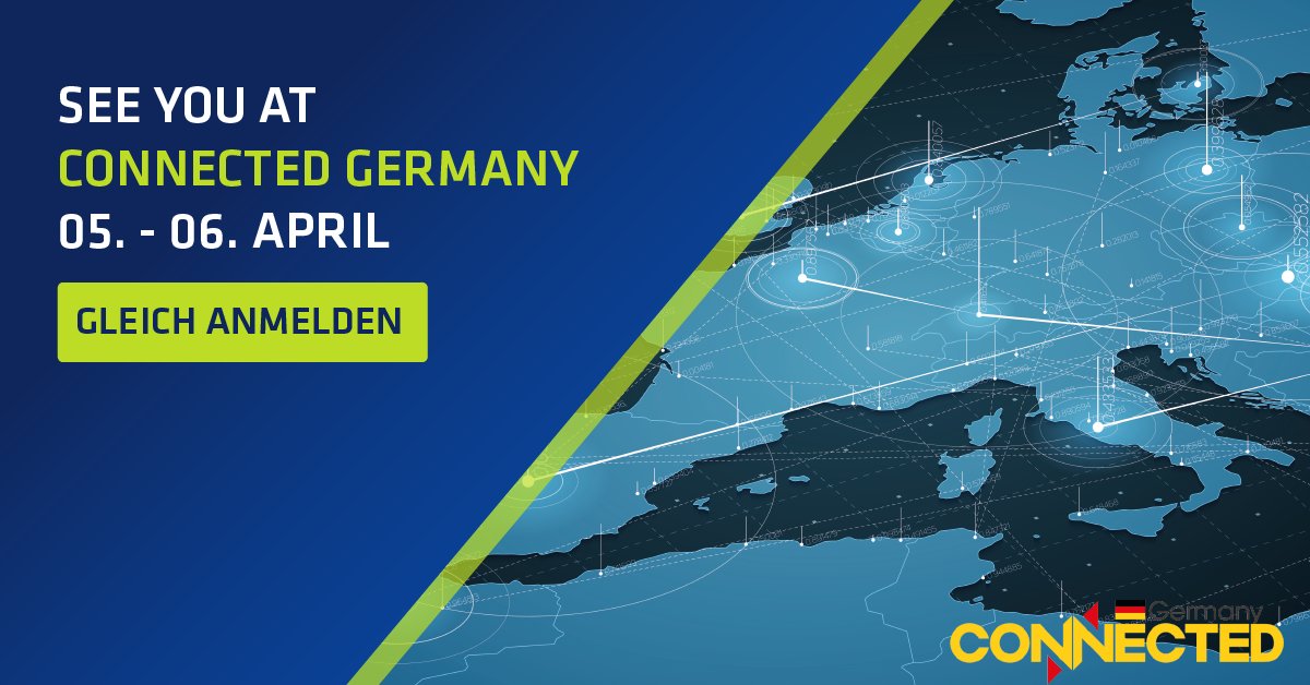 Big_Matze42's tweet photo. Aufbau eines schnellen und smarten Deutschlands – Connected Germany 🔌

Vom 05. bis 06. April findet die #ConnectedGermany von @totaltelecom in Mainz statt. Sichern Sie sich jetzt noch Ihre persönliche Freikarten: https://t.co/G7hTxzDDUc https://t.co/QFbyLORWSN
