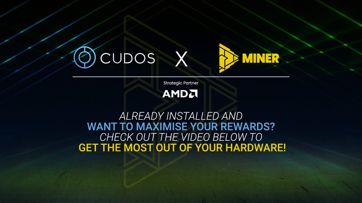 If you've installed Pavillion #Miner, and you haven't enabled your #GPU, then you could be 10x'ing your #rewards 🪙🤑 Check out our how-to-guide to make sure that you're getting the most out of your hardware! youtu.be/tQWzMk5cRII @CUDOS_ @GOATi_E @PhantasmaChain $SOUL