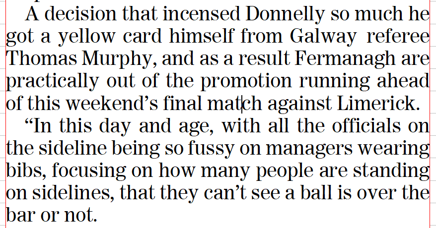 Subbing a piece from @Katrina_McManus and Erne boss Kieran Donnelly has a very valid point. Too many people inside the wire and too much focus on trivial things like a manager being marginally outside a technical area #GAA https://t.co/McVZT9PKqD