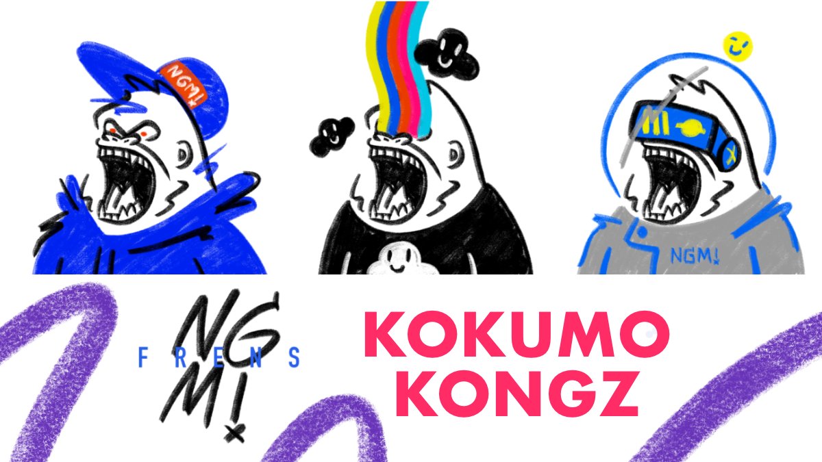 NGMI_CREW's tweet photo. Raffle giveaway on collab with KokumoKongZ!
announce in 24 hrs

-Like + RT this post
-Tag 3 friends
-Tell us what do you like about @kokumokongz
-Join NGM! discord https://t.co/oEoi7QK04Q
&amp; show your social task in ✅prove-of-social-task 

$near #nearnft #nearcollector #nearverse https://t.co/T3pUVLMLho