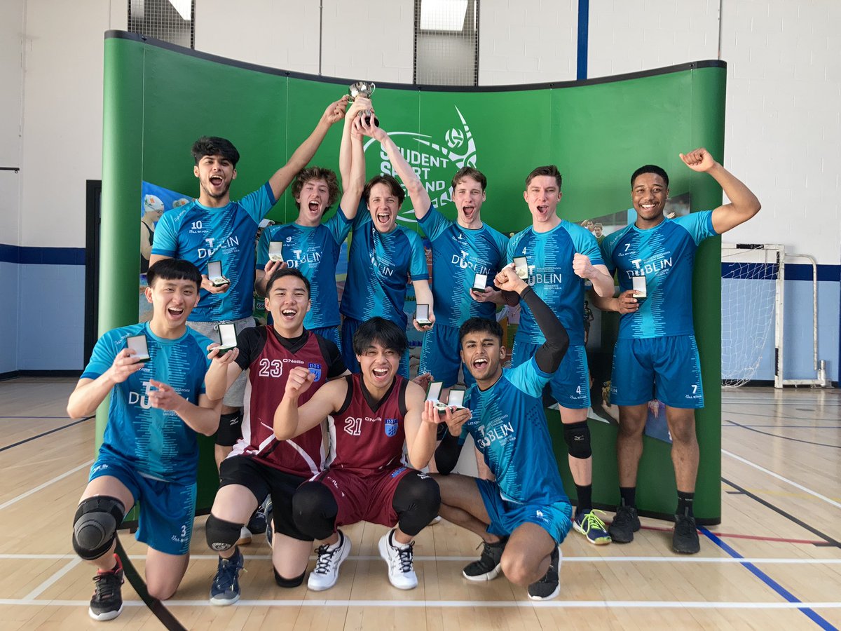 StudentSportIrl's tweet photo. Congratulations to @TUDublinSportCC winners of the 2022 @StudentSportIrl @VolleyballIRL Tier 2 Cup #findyourteam https://t.co/gL9fb50FdC