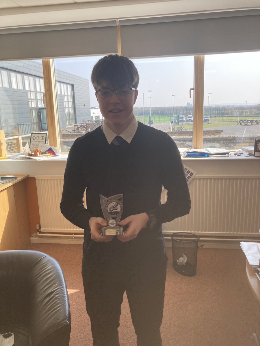 Auchenharvie's tweet photo. Further congratulations to S5 pupil Jamie who won the Scottish Inter-League U18’s team and singles competition at Perth last weekend. Brilliant effort, from a fine young man. 🏓🏓 https://t.co/S1rVK1HTTo