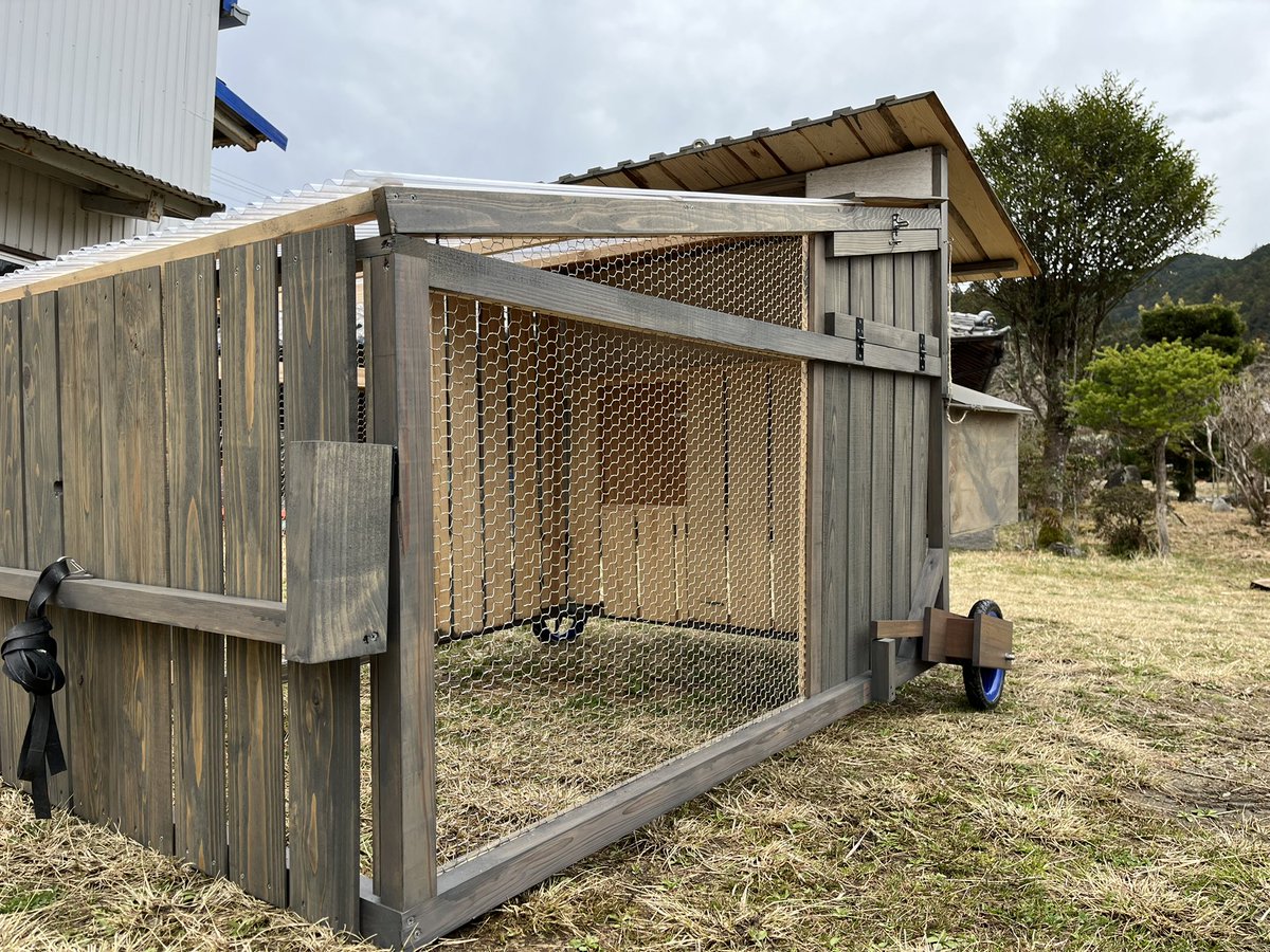移動式鶏小屋 完成? #チキントラクター #鶏小屋 #移動式鶏小屋 