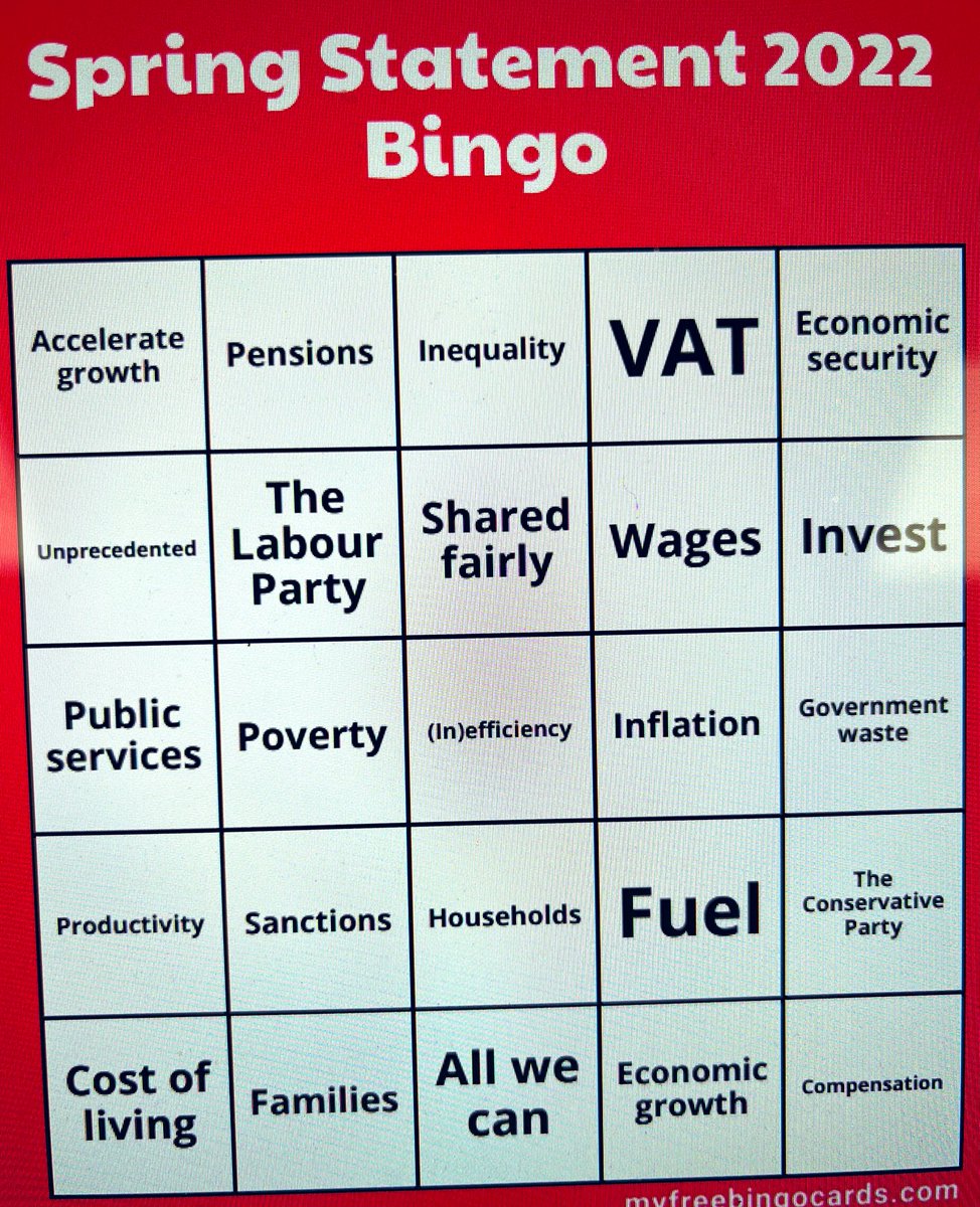 mr_matj's tweet photo. We’re all ready for the #SpringStatement2022 with our bingo cards! Expecting a big turnout from our @AshmoleAcademy econ students for what is set to be a very important statement from Rishi Sunak. Our new drivers will keeping a close eye on fuel duty ⛽️ https://t.co/SvWiWIinvk