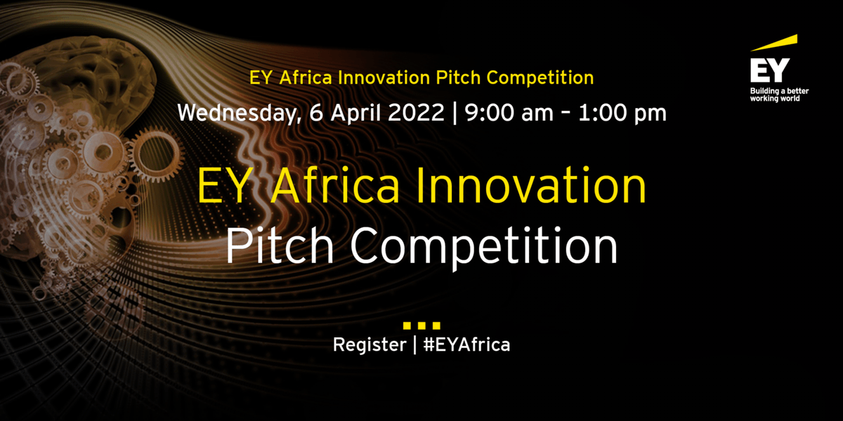 EY_Africa's tweet photo. We are looking for African owned companies with innovative and technology-based solutions to “Pitch” their business and showcase their innovate solutions. Register to join the EY Africa Innovation Pitch Training and Competition on Wednesday, 6 April 2022: https://t.co/yDSUfp6tZY https://t.co/wqtt4Tymca