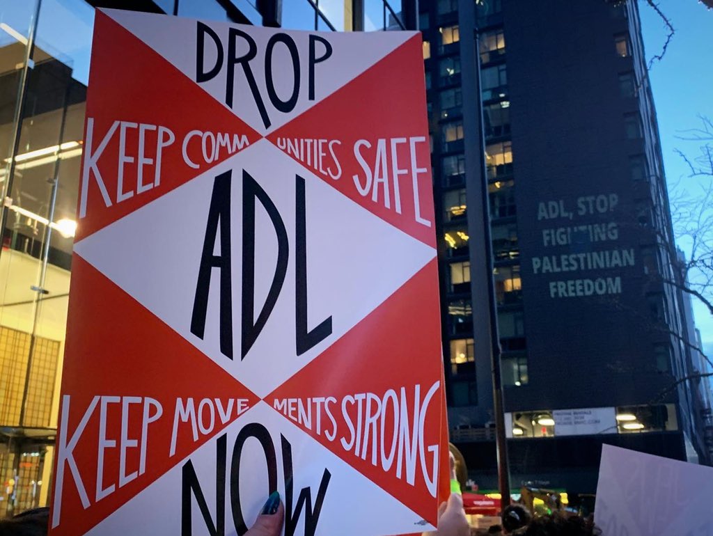 Happy to have joined <a href="/jvplive/">Jewish Voice for Peace</a> to celebrate the stopping of the ADLs USA and Israel police exchange program. Every step towards abolition is a step towards self-determination and communities that create their own safety and well-being.