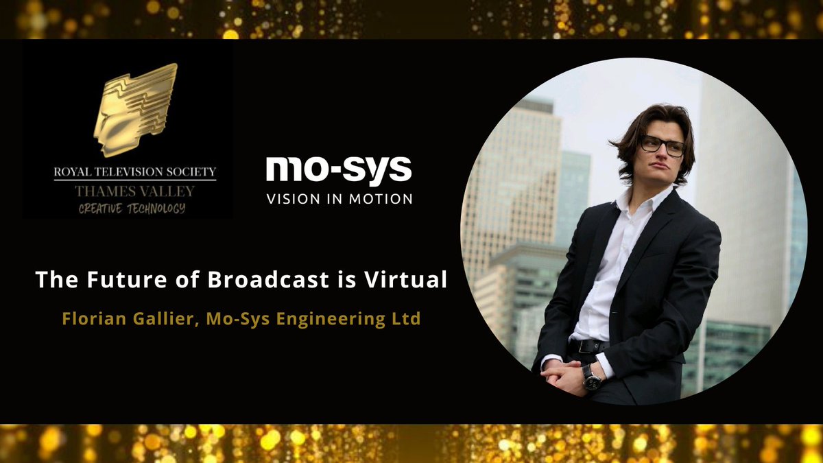 We're excited to hear from product engineer <a href="/Florian_Gallier/">Florian Gallier</a>  who will explain why 'The Future of Broadcast is Virtual' at the <a href="/RTSThamesValley/">RTS TECHNOLOGY CENTRE</a> awards. You can watch the live stream tonight at 6pm (GMT): bit.ly/3D1ZMRd #3DGraphics #lenstracking#Broadcast #Film #VP