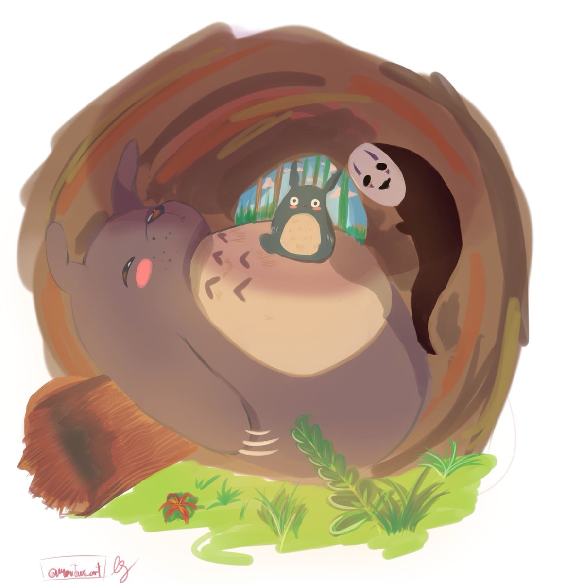 06Mxxnlight's tweet photo. Our little cutie totoro♡♡♡ #totoro #StudioGhibli #fanart #artist #Artista #illustration #digitalart #digitalartwork #draw https://t.co/UmKMwTxE6V