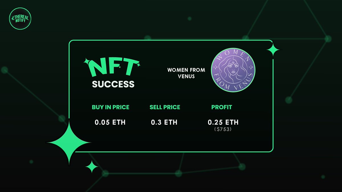 New Day 
New 🐐 Call 
This time it was a mint Call - the mint price was .05 and it was an easy mint. Some Members minted 3 of them💸 

Lets celebrate this with a little Giveaway: 
RT + Like to win a free Weekly

If you want to join EtherealNFT apply here:
etherealnft.hyper.co/waitlist