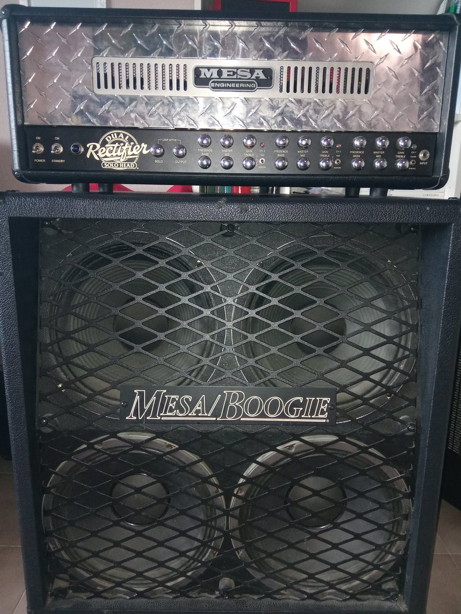 CentenoDavid6's tweet image. Posiblemente la mejor combinación para tocar rock moderno y descarnado. 
#Dualrectifier &amp;amp; #Halfback 412 diseñados y  fabricados por @MesaBoogie