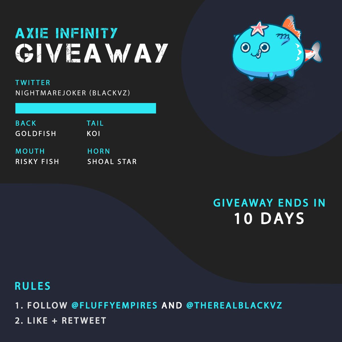 No act of kindness,
no matter how small,
is ever wasted.

Participate for the chance to win an Axie in my #NFTGiveaway – Yes it is real and I will use Twitter Picker