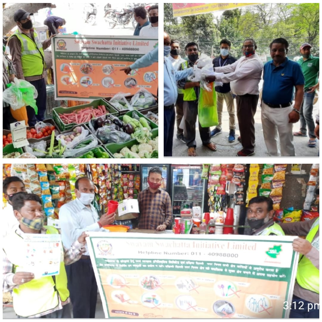MCD_Delhi's tweet photo. SDMC-SSIL-IEC Team, South Zone conducted a campaign on 'Say NO to Single-use plastic (SUP), Waste Segregation at Source and Swachh Survekshan 2022 at DDA Market, Anupam Apartments, IGNOU road, Ward No. 71 S, Said-Ul-Ajab.

#SwachhSach #SwachhSurvekshan2022SDMC https://t.co/7xXjMytsrN