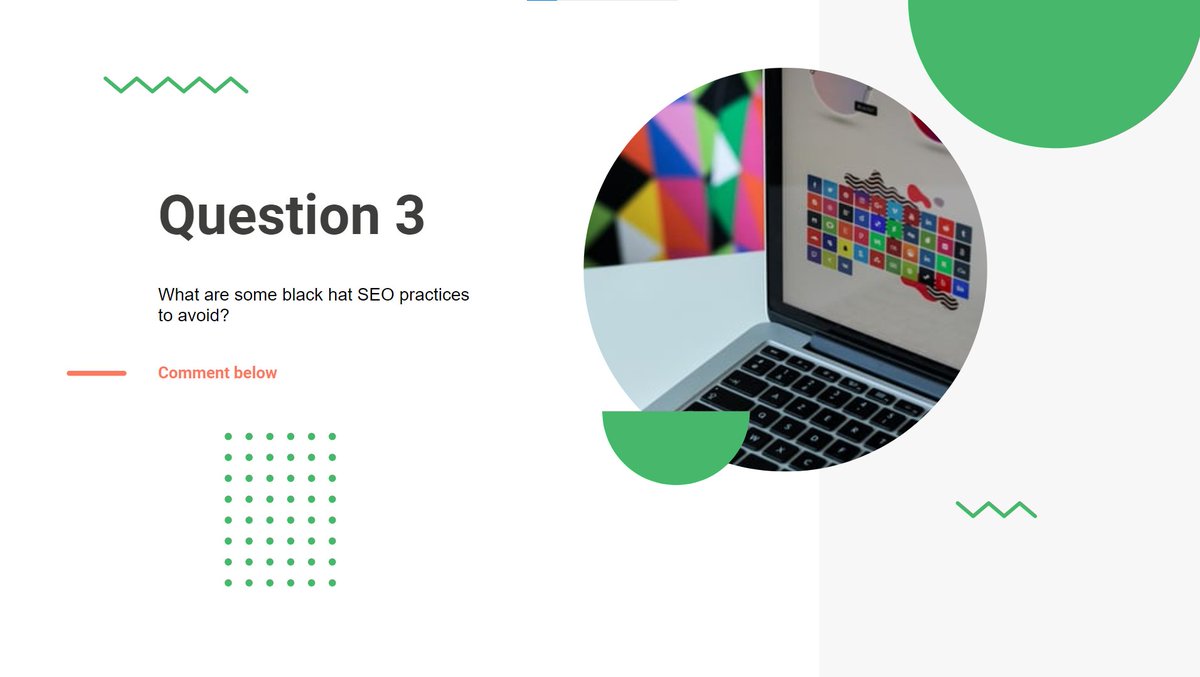 explore_wp's tweet photo. Q3. What are some black hat SEO practices to avoid?

#GrowthHour #SEO #EXW #ExploreWordPress https://t.co/hchPWsXUC0