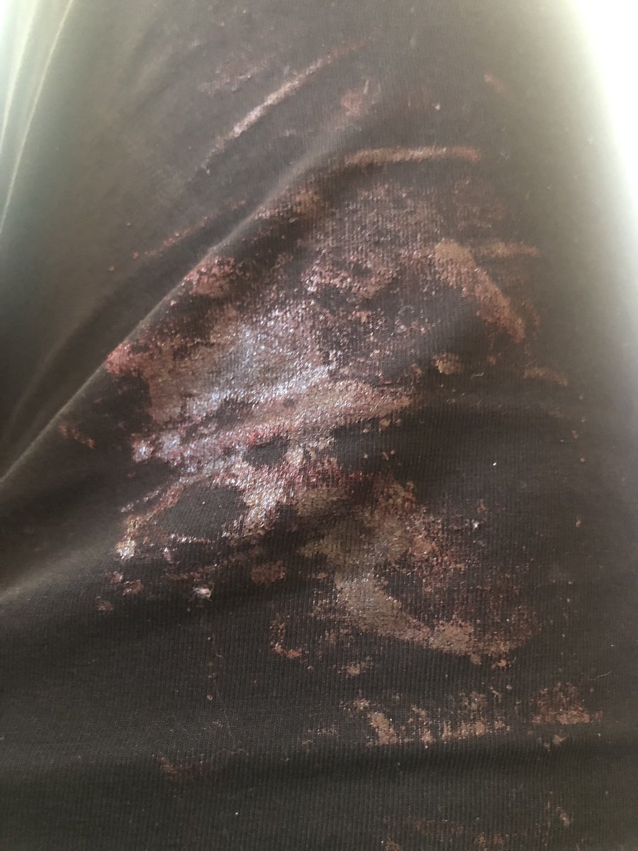 I was puzzled when someone asked me if I was in Brighton today. Then I remembered I had just played a bank robber and was covered in fake blood!