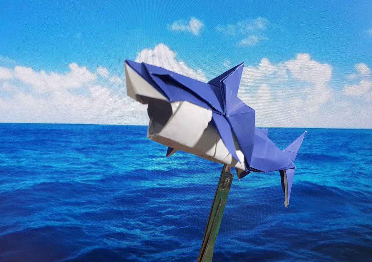 PHONGTHIENTHAN's tweet photo. Model  :Shark 
Artist    : Satoshi kamiya
Paper   : kami two color
Size      : 30×30 https://t.co/Ae83m0KLWT