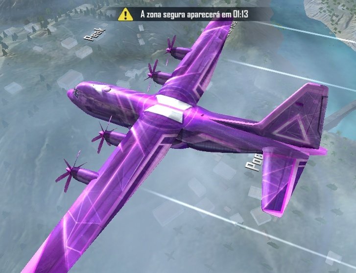 📸 | O avião roxo com o logo do BTS 💜🥺 #BTSxFreeFire