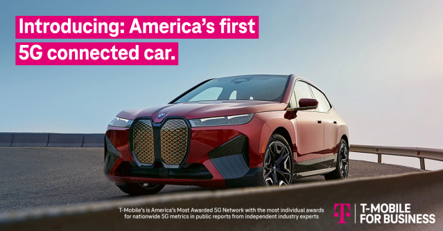 MeierSprint's tweet photo. America’s most-awarded #5G network is enabling the future of connected cars. Please welcome the all-new BMW iX—featuring the next generation of vehicle connectivity from BMW USA and T-Mobile. https://t.co/WW7PRe3aix https://t.co/qv3YIBz3Xi