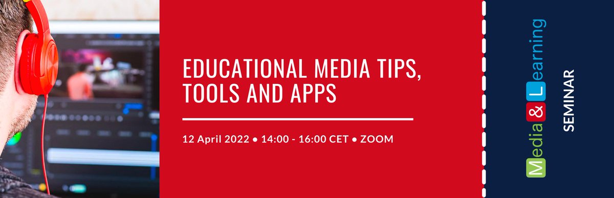 Remember to join this interactive online seminar that will feature some of the latest and greatest easy-to-use tools and resources that can be used by #academics to enhance their #teaching!

🗓️ 12 April
🕑 14:00 CET
ℹ️ media-and-learning.eu/event/meducati…

@TracyPoelzer <a href="/DamienMansell/">Damien Mansell</a>