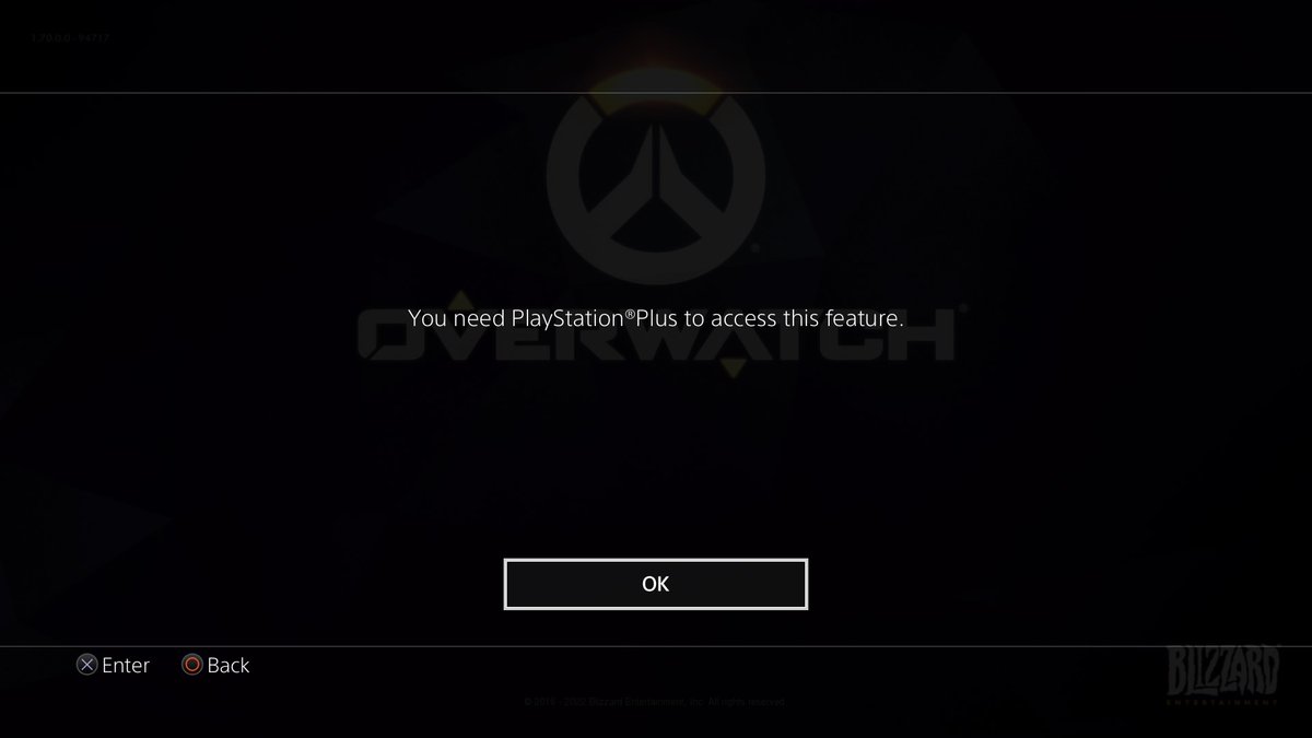 do you need ps plus to play overwatch online