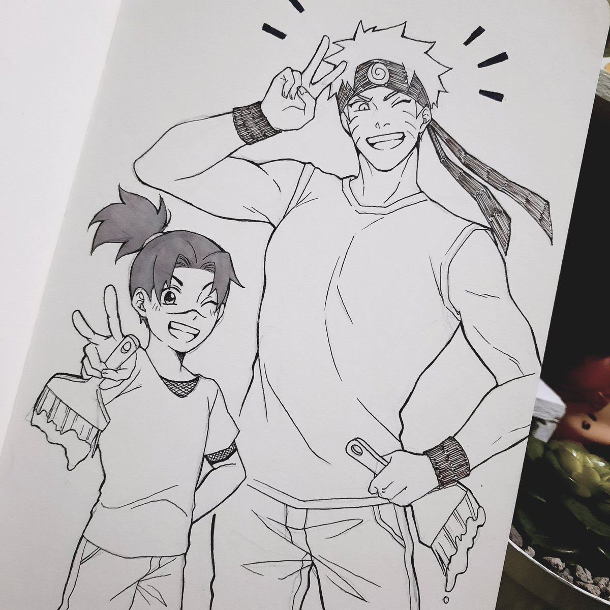Tehijo27's tweet photo. prankster duo 🐬🦊
#NARUTO https://t.co/j0SnNysNHW