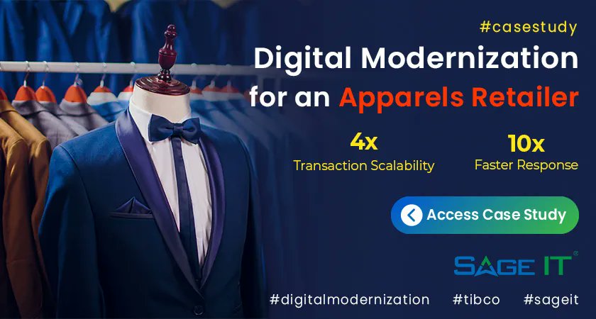 Our proprietary @TIBCO cloud migration accelerator TibTrak™ helped the apparels retailer extend #omnichannel capabilities to its customers for a premium #customerexperience. buff.ly/3udWW7q | #casestudy #cloudmigration #cloud #retailtransformation #tibco #sageit