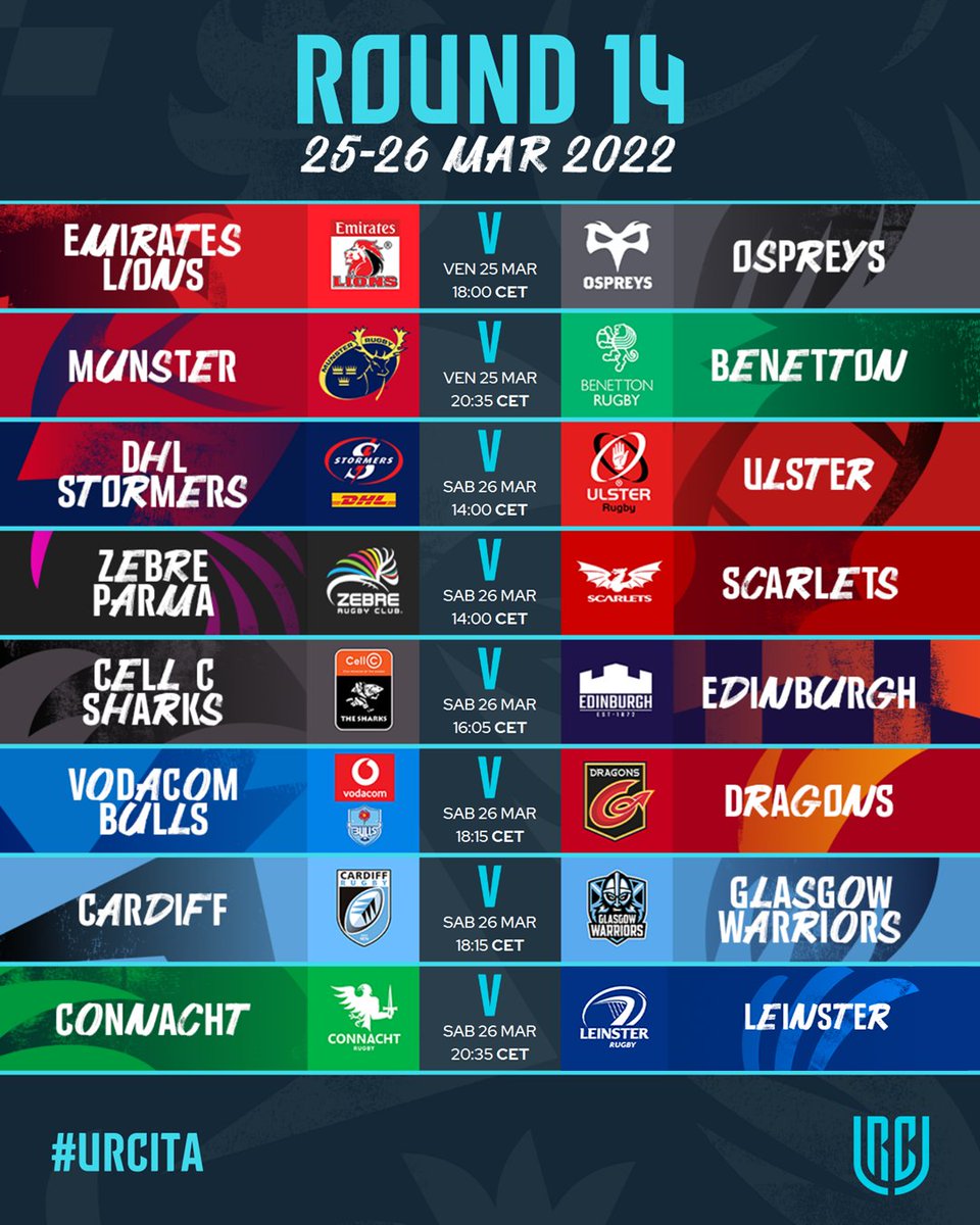 Un'altro super weekend di URC sta per arrivare 🔥

Quale partita non vedete l'ora di vedere? 👀

#URC | #URCITA