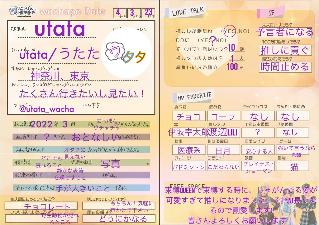 うたた Utata Wacha Twitter うたた Utata Wacha Twitter