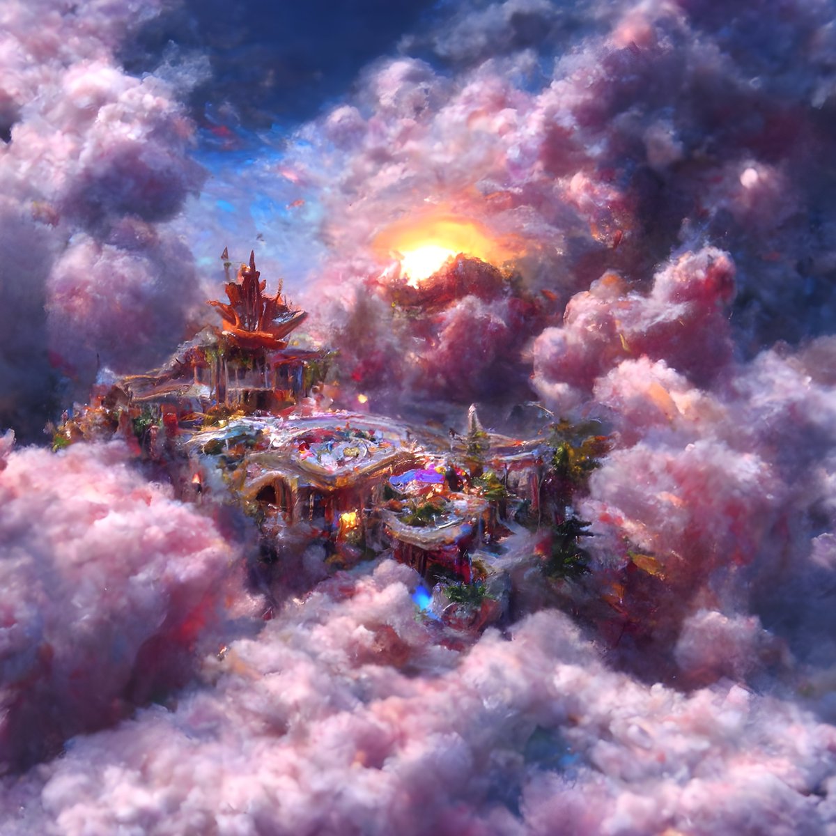 Mystery city hiding in cloud.
#DigitalArtist  #generativeart  #AIArtwork #illustration #digitalart #ACG #nftart #NFTartist #AIart #aiartists #architecture #cyberpunk #scifi