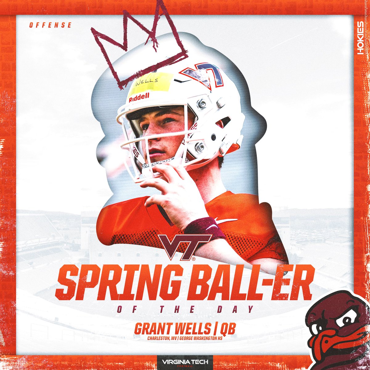 Spring Ball-ER of the day for Practice #3! Process of Improvement! #GoHokies