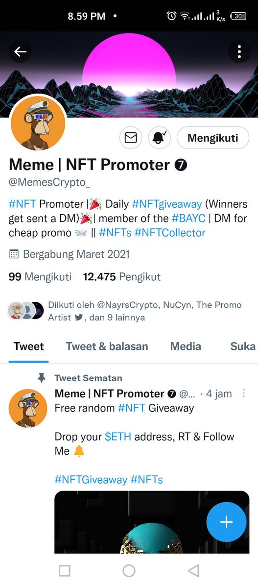 Ancriko1's tweet photo. @NFTConqueror @MemesCrypto_ Done https://t.co/1ny9sYCBsu