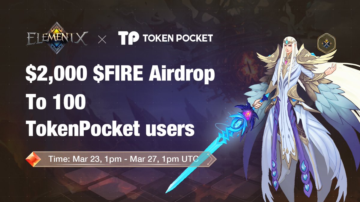 TokenPocket_TP's tweet photo. .@ElementX_BSC is a BNB Chain MMO RPG with fast-paced PvE &amp; PvP combat.

👀@ElementX_BSC is giving $2,000 $FIRE to 100 TokenPocket users!😍

🎀To get the rewards, please finish the tasks.
➡️https://t.co/JqWZZV5M4c

⏰Mar 23, 1pm - Mar 27, 1pm UTC https://t.co/yNQfxY0NZr
