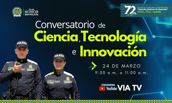 Mañana jueves 24 de marzo a las 9:00 a.m. los esperamos en nuestro "Conversatorio de Ciencia, Tecnología e Innovación", conectate youtu.be/_z9F8X_1mL0
#EsUnHonorSerPolicía #SomosEsjim